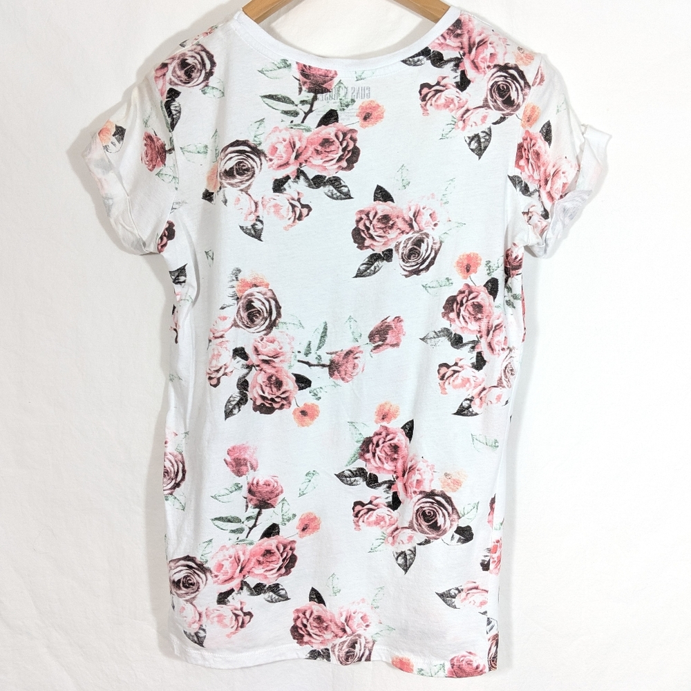 Guns N' Roses Rose Print T-shirt - Picture 3 of 5